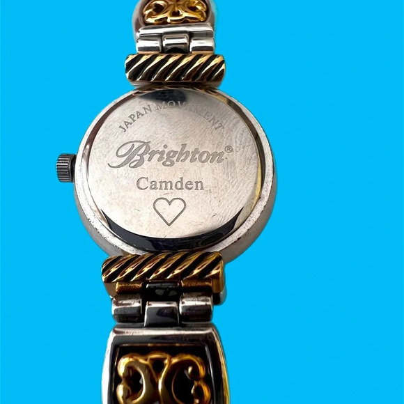 Brighton Camden 2-Tone Reversible Watch.  Black & Brown with new battery main image 5